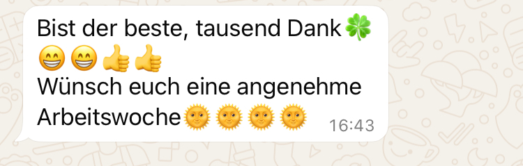 Auf dem Bild ist ein positives Testimonial zu Amberger-Versicherungsmakler
